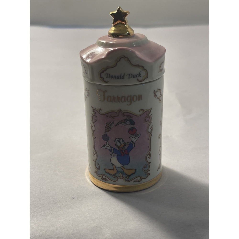 Walt Disney Spice Jar Collection Donald Duck Tarragon Jar 1995 Lenox Porcelain - Picture 14 of 15